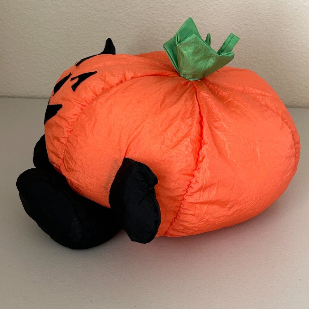 Gibson Greetings Pumpkin Plush Nylon Jack o Lantern Halloween Parachute 1993 - Picture 2 of 16
